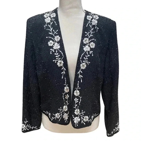 Montage Collection by Mon Cheri Beaded Floral Evening Jacket (SP) - Picture 4 of 13